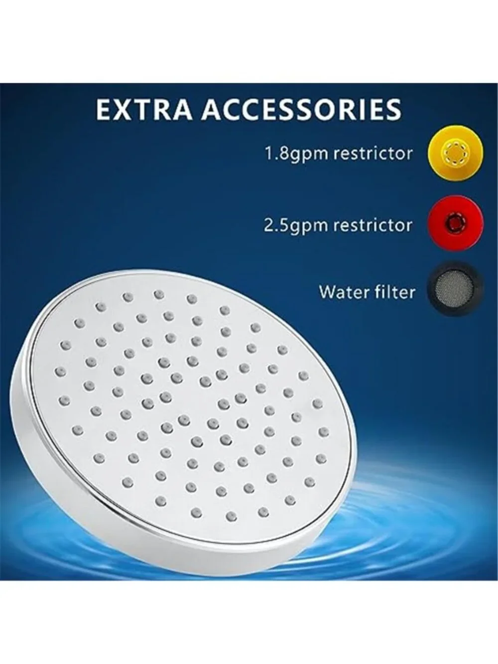High Pressure Shower Head 4.7“ Powerful Bathroom Pressure Boosting Rain